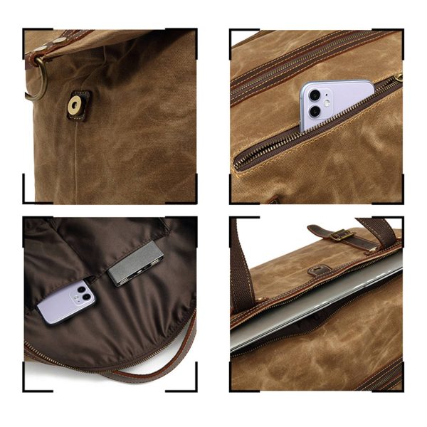 Canvas Waterproof travel sports duffel bag - Image 7