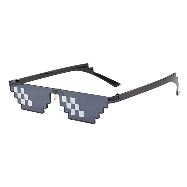 Creative Funny Square Mosaic Pixel Sunglasses - Image 6