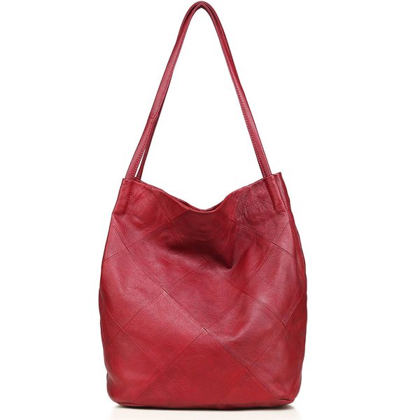 Genuine Leather Bucket Bags for Women - Image 2