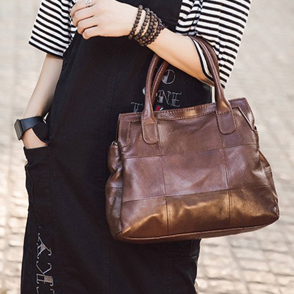 Women's Soft Genuine Leather Tote Bag - Image 4