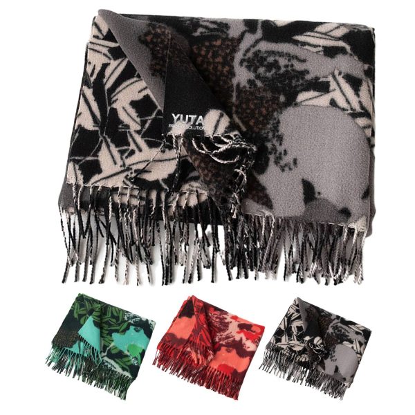 Women's Thickened Polyester Tie-Dye Scarf w/ Tassels
