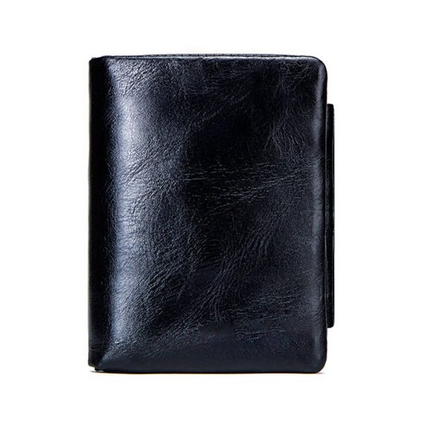 Genuine Leather Waterproof Large capacity three fold wallet