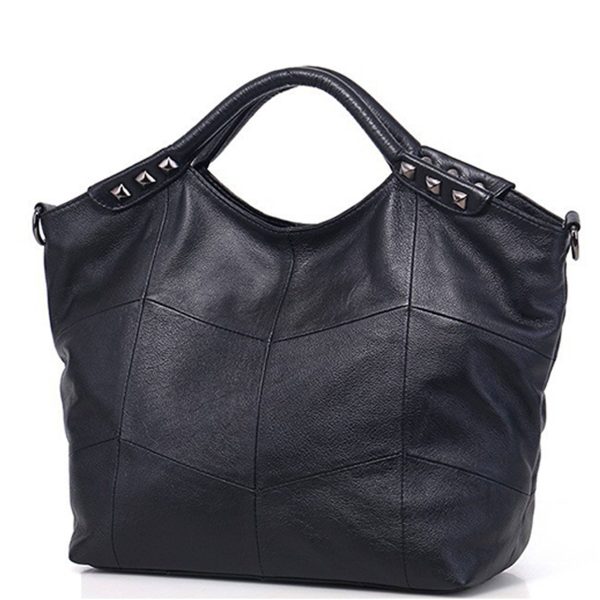Genuine Leather Top Handle Purse Satchel Bag for Women