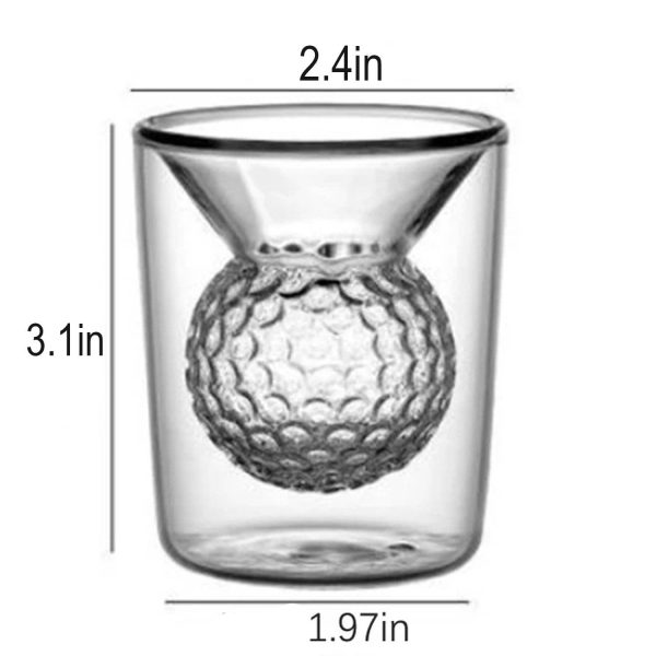 2 Oz Double Layer Golf Wine Glass - Image 6