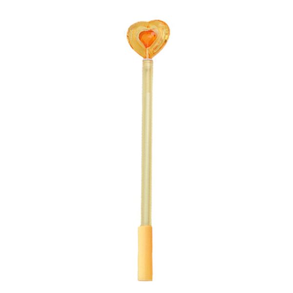 Creative Clear Plastic Heart Gel Pen - Image 3