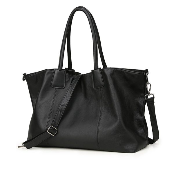 Soft Genuine Leather Top-handle Purse for Women