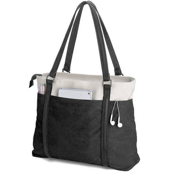 Canvas Lightweight Laptop Tote Bag for Work - Image 2