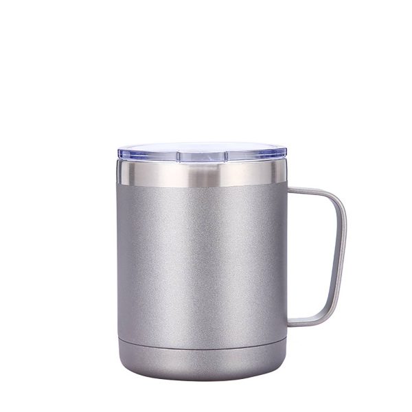 10oz Stainless Steel Insulated Travel Mug with Handle - Image 8