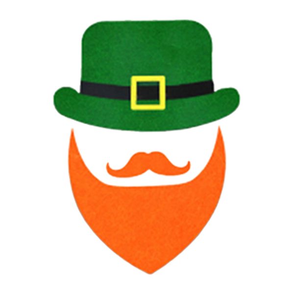 Non-Woven Fabric Green Hat Set w/ Mustache - Image 4