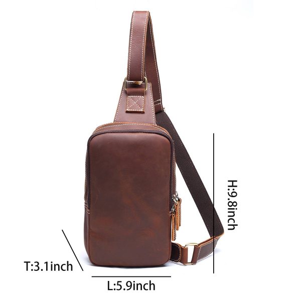 Genuine Leather Sling Bag for Men Crossbody - Image 3