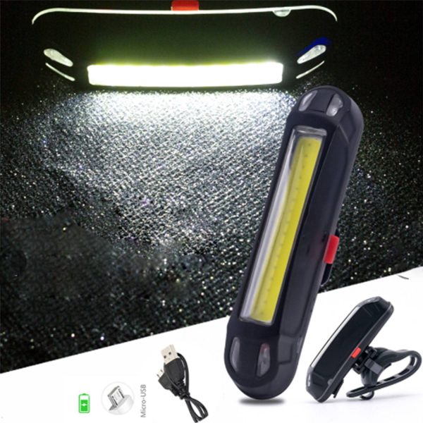 Rechargeable Waterproof Three Color Bike Tail Light - Image 5