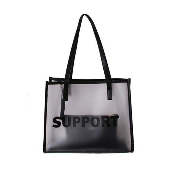 Jelly PVC Tote Bag One Shoulder Large Handbag - Image 3