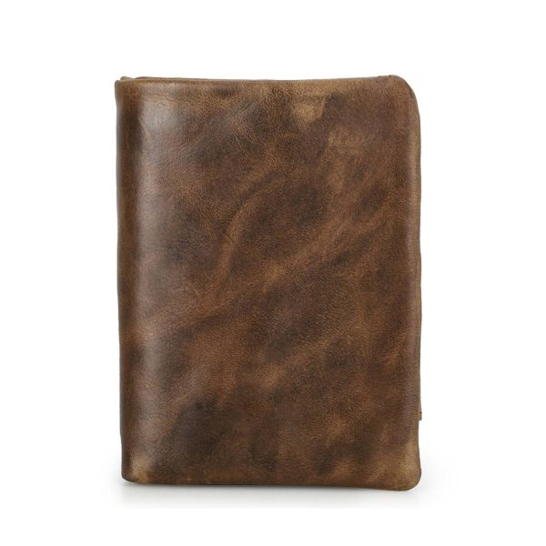 Genuine Leather Waterproof Large capacity three fold wallet - Image 3