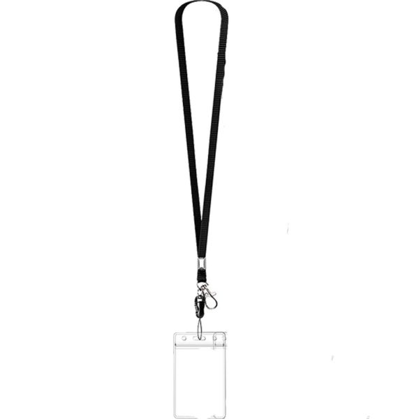 Waterproof Clear ID Card Holder W/ Lanyard - Image 2