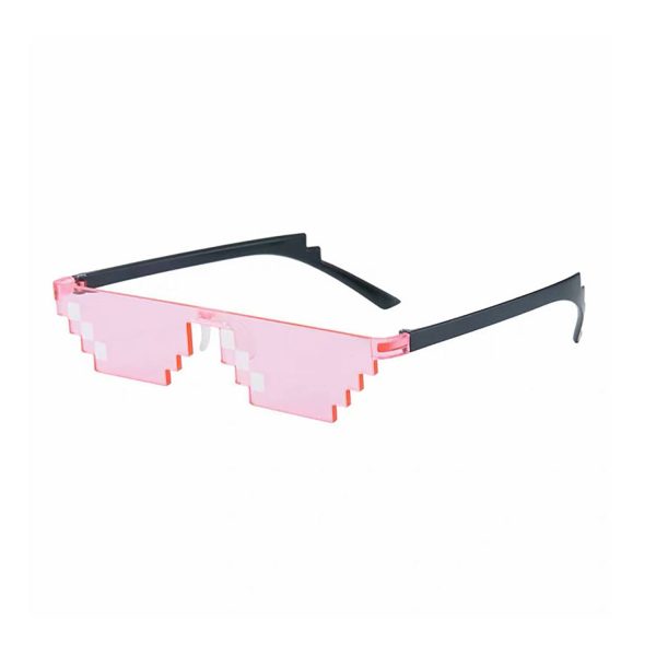 Creative Funny Square Mosaic Pixel Sunglasses - Image 5