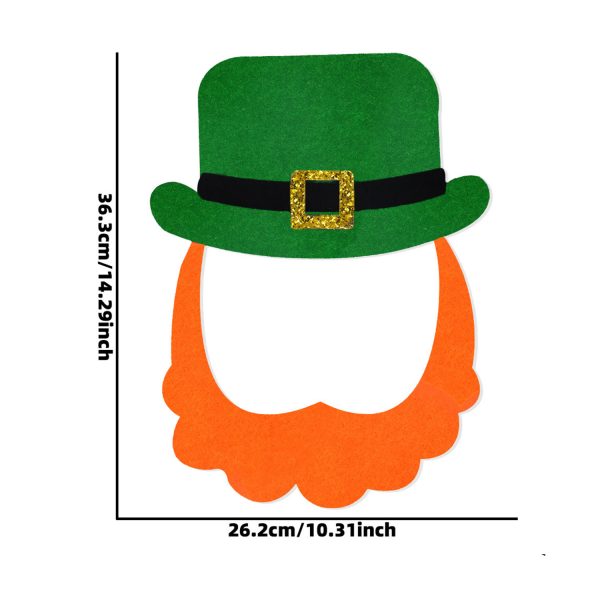Non-Woven Fabric Green Hat Set w/ Mustache - Image 6