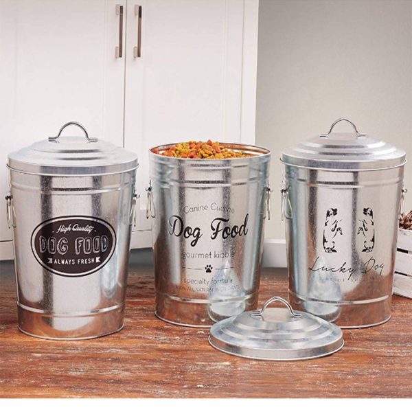 1Gallon Reusable Galvanized Pet Food Bin w/ Lid - Image 5