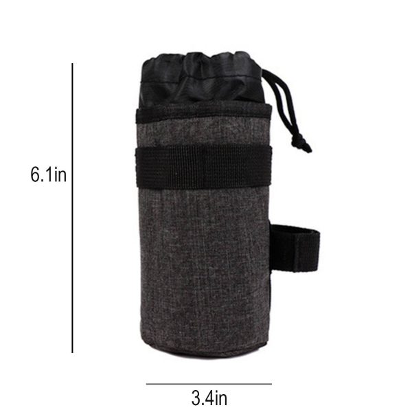 Polyester Drawstring Bike Water Bottle Insulated Bag - Image 4