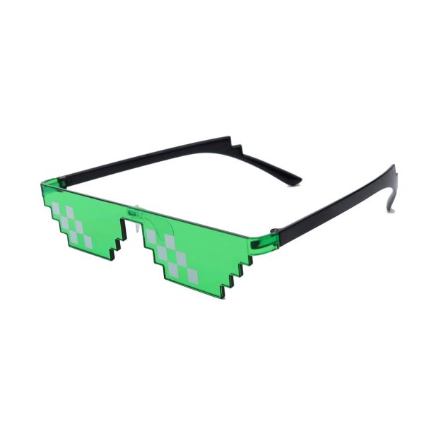 Creative Funny Square Mosaic Pixel Sunglasses - Image 2