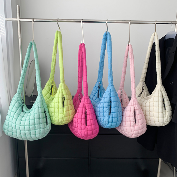 Candy Color Wrinkle Tote Bag - Image 4