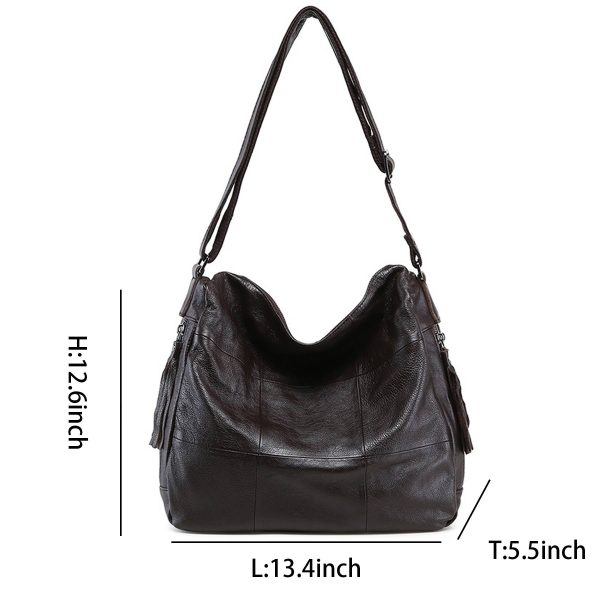 Genuine leather Hobo Purse Shoulder Bags for Women - Image 5