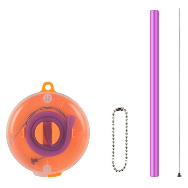 Folding Reusable Silicone Straw w/ Case - Image 5