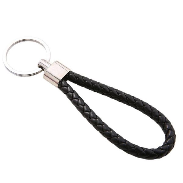 Weaved PU Leather Keychain - Image 3