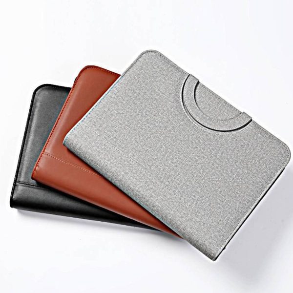 PU Leather Multi Function Zippered File Folder w/ Handle - Image 6