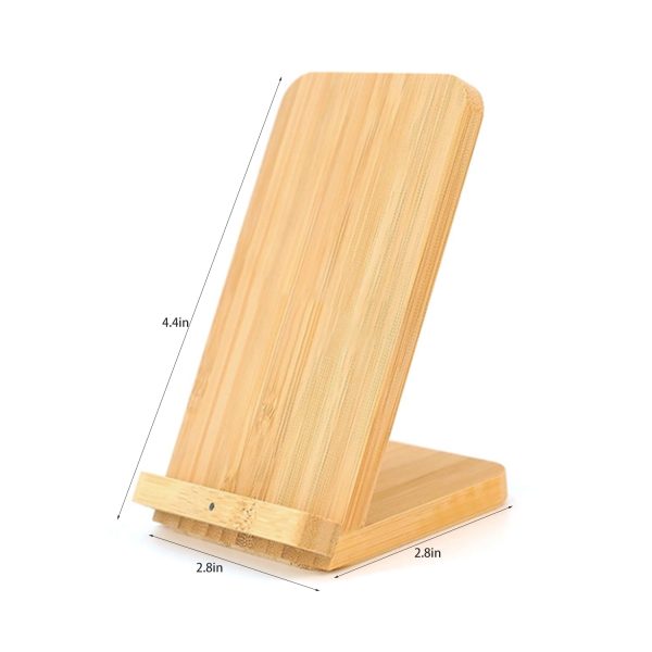 Bamboo Wireless Charger Phone Stand - Image 5