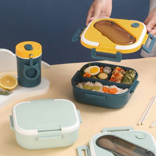 Plastic Leak Proof Lunch Box w/ Utensils - Image 8