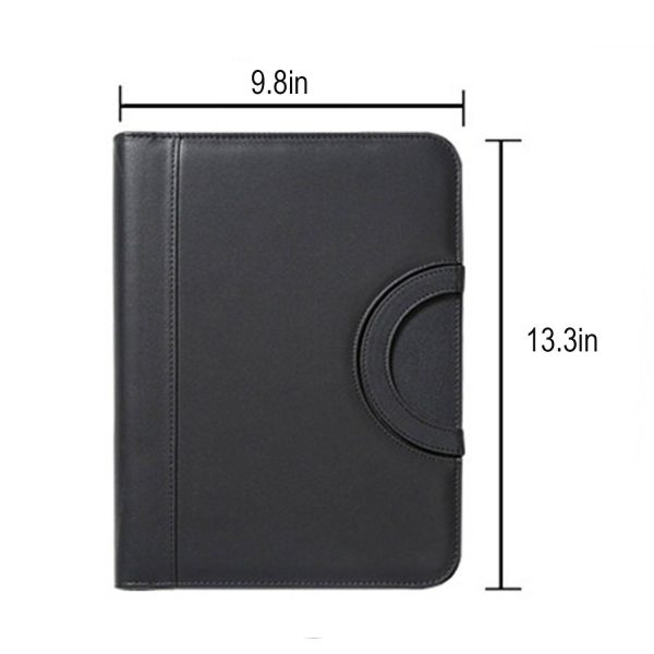 PU Leather Multi Function Zippered File Folder w/ Handle - Image 7