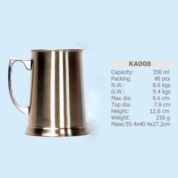 14oz Stainless Steel Insulated Handle mug - Image 3