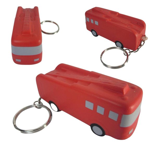 PU Foam Fire Truck Stress Reliever Keychain - Image 3
