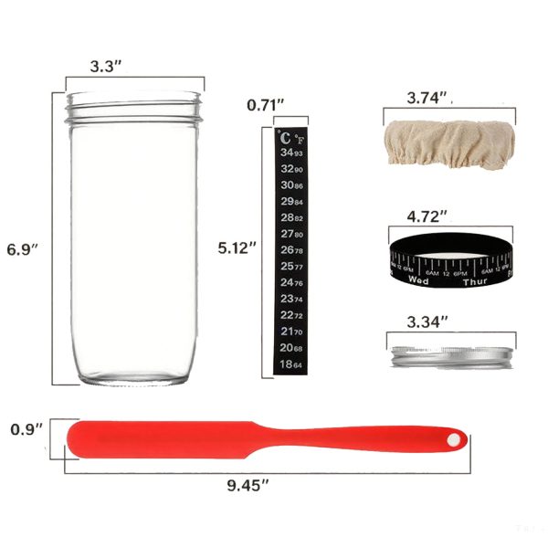 24oz Sealed Sourdough Fermentation Glass Jar - Image 5