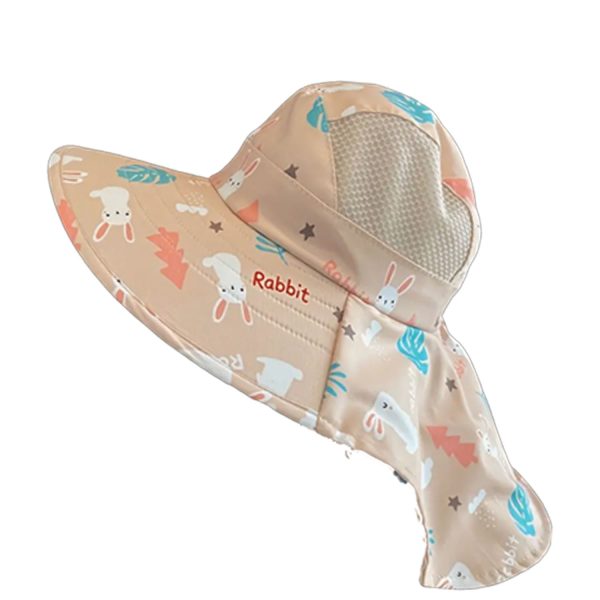 Kid's Adjustabl Breathable Wide Brim Sun Hat w/ Whistle - Image 6