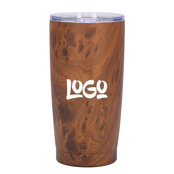 20 Oz Wood Grain Coffee Insulation Tumbler