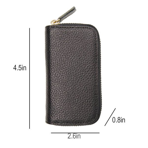 Genuine Leather Zipper Multifunction Key Bag - Image 12
