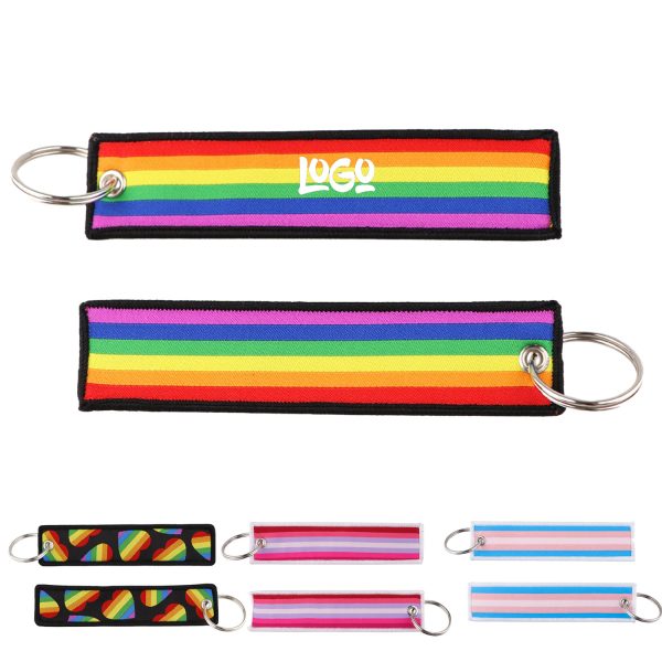 LGBT Rainbow Pride Flag Keychain