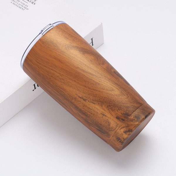 20 Oz Wood Grain Coffee Insulation Tumbler - Image 4