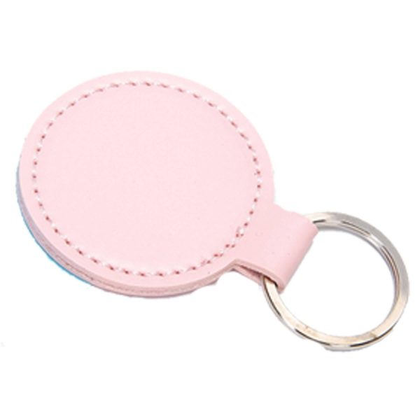 PU Leather Round Shape Keychain - Image 7