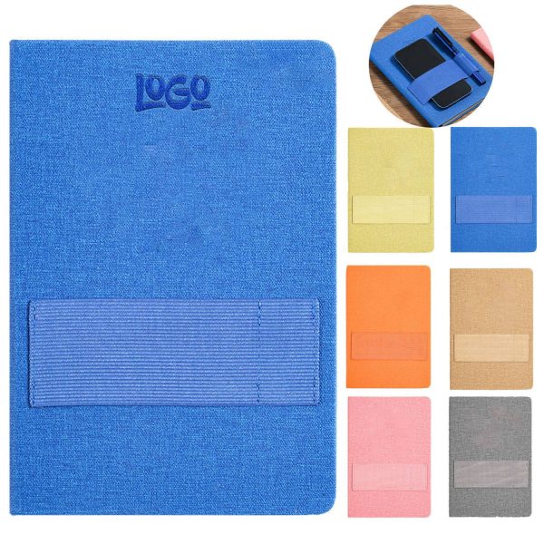 A5 Office Textured Notebook w/ Phone Holder