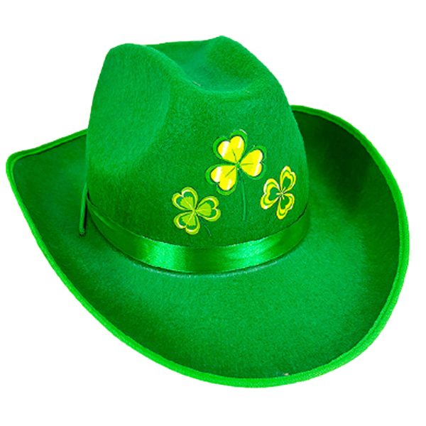 St Patrick's Day Green Cowboy Hat - Image 2