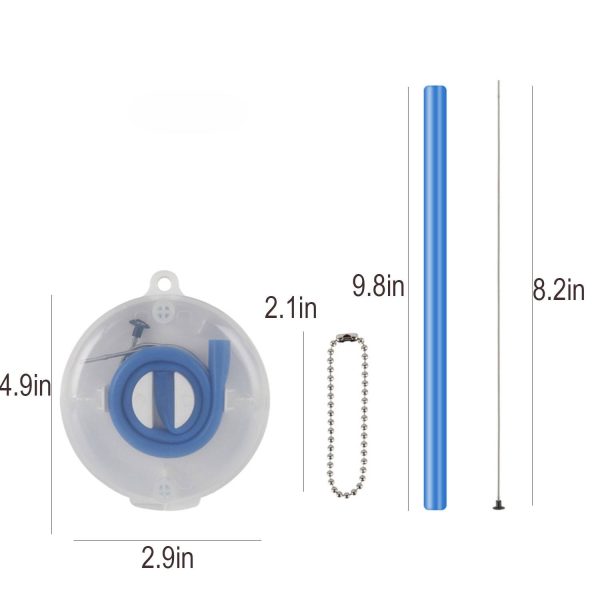 Folding Reusable Silicone Straw w/ Case - Image 9