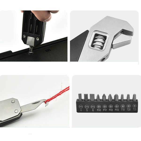 Stainless Steel Multifunction Adjustable Wrench Kit - Image 3