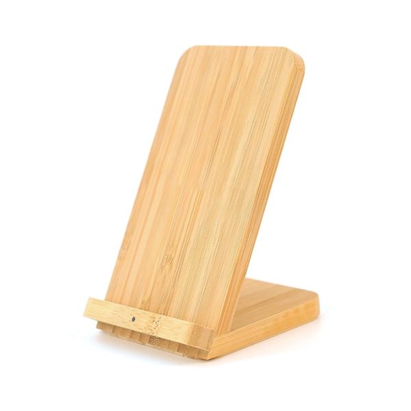 Bamboo Wireless Charger Phone Stand - Image 2
