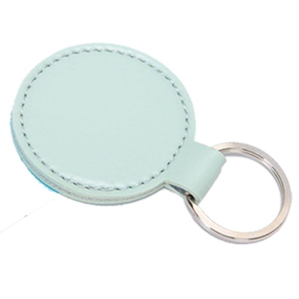PU Leather Round Shape Keychain - Image 9