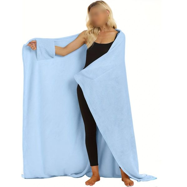Polyester Hooded Wearable Blanket - Image 2