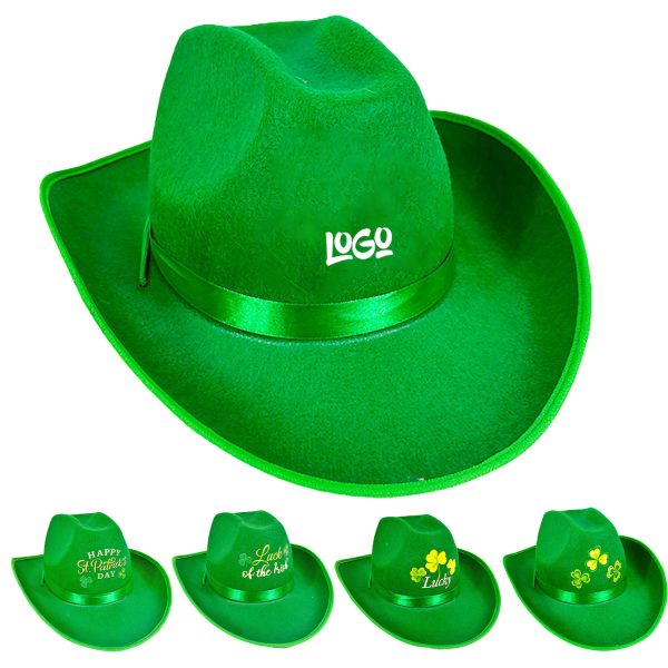 St Patrick's Day Green Cowboy Hat