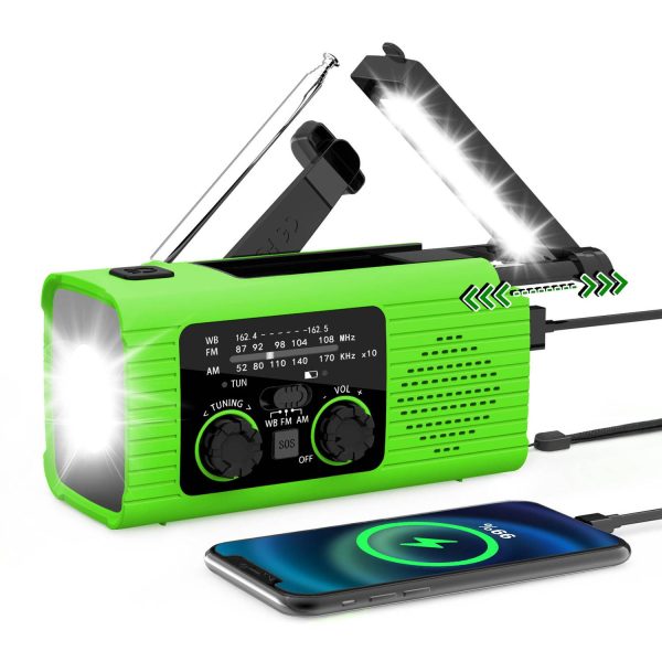 Outdoor Hand Crank LED Solar Powered Emergency Radio - Image 5