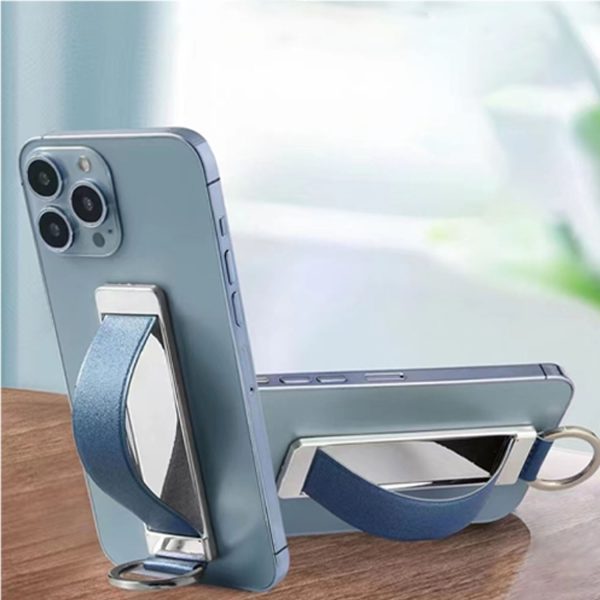 2 in 1 PU Leather Cell Phone Grip Strap Stands - Image 10